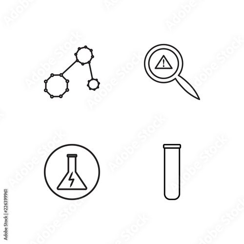 medical simple outlined icons set