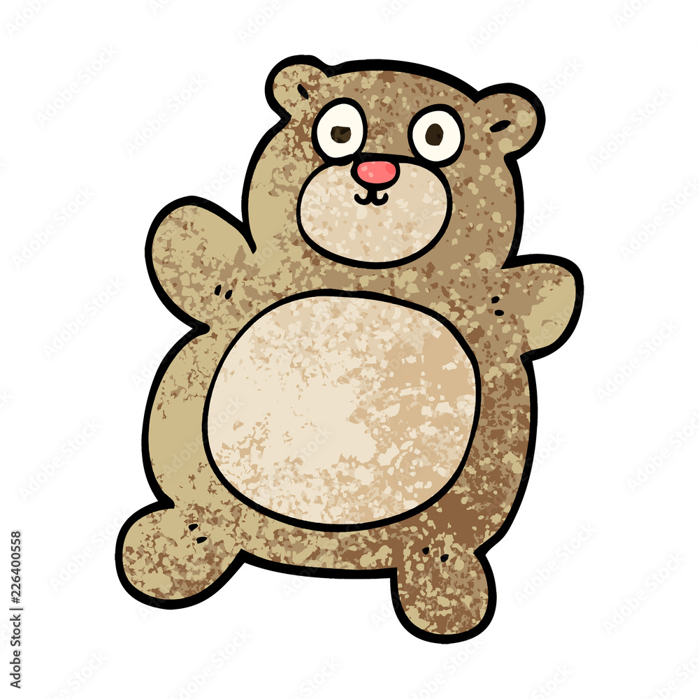 grunge textured illustration cartoon teddy bear grunge textured illustration cartoon teddy bear