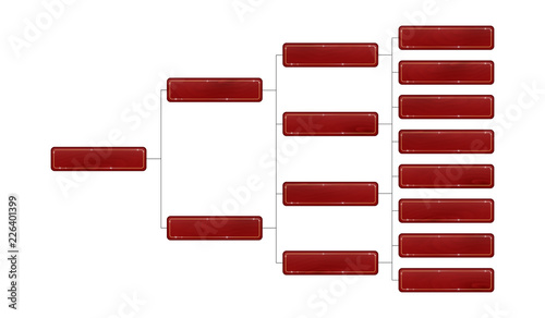Board with a gold border on a white background. Family tree. Flat vector illustration