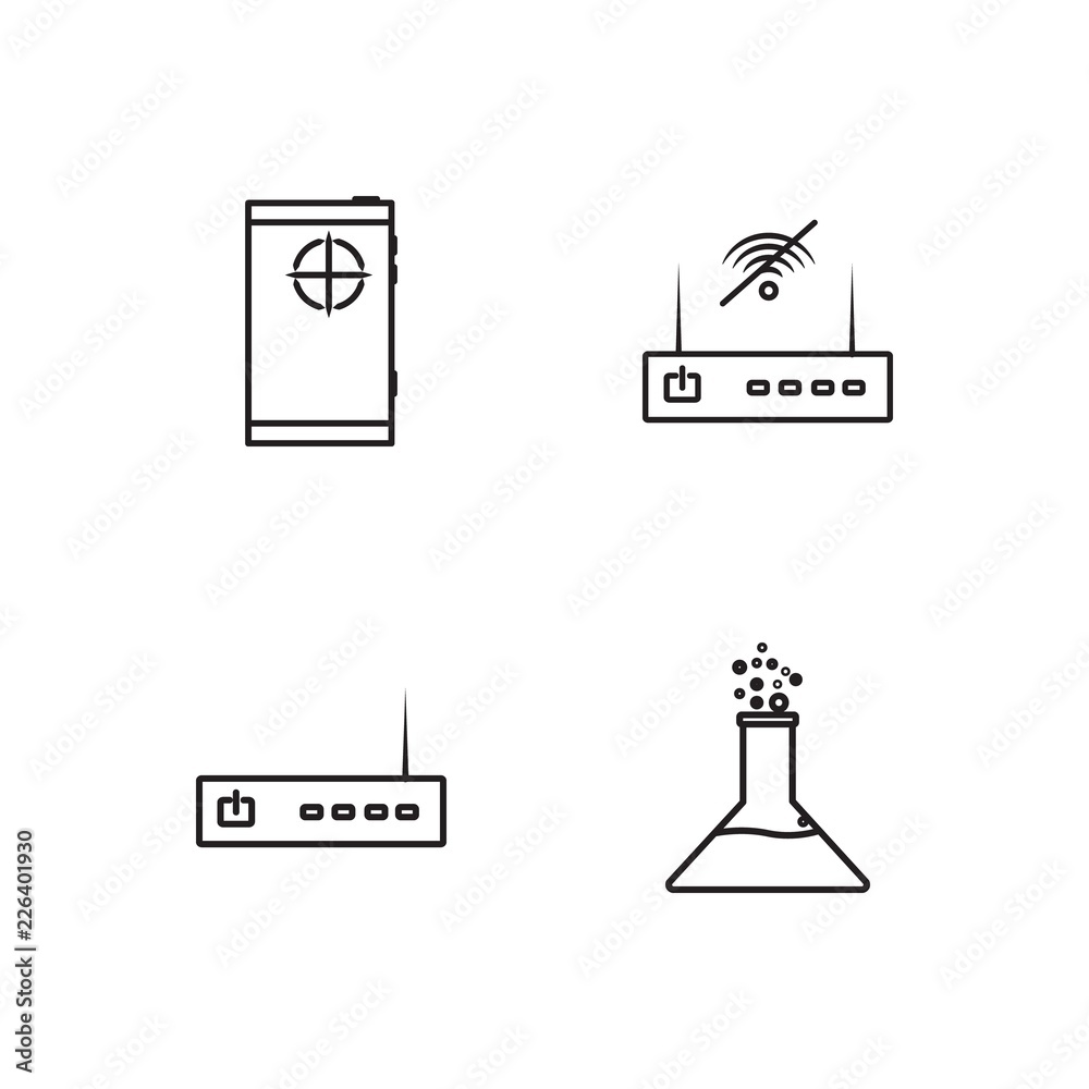 web simple outlined icons set