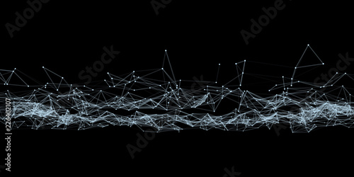 Abstract grid wormhole. 3d portal. Wireframe tunnel. Futuristic Technology Style. Abstract 3d