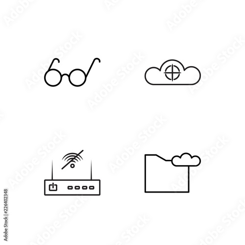 web simple outlined icons set