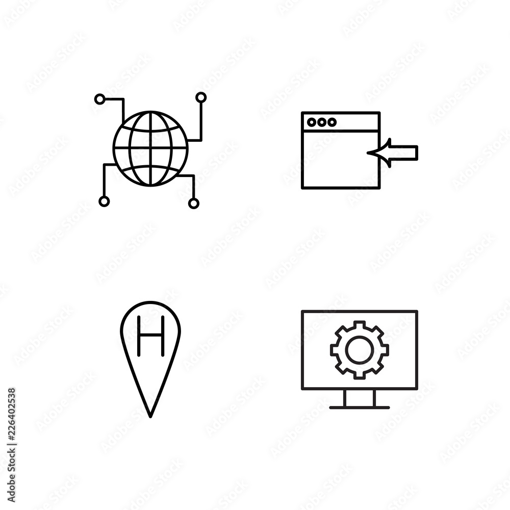 web simple outlined icons set web simple outlined icons set