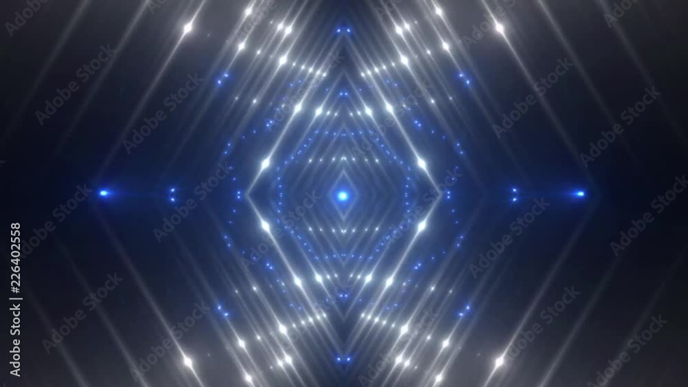 Fractal blue kaleidoscopic background. Background motion with fractal design. Disco spectrum lights concert spot bulb. More sets footage in my portfolio.