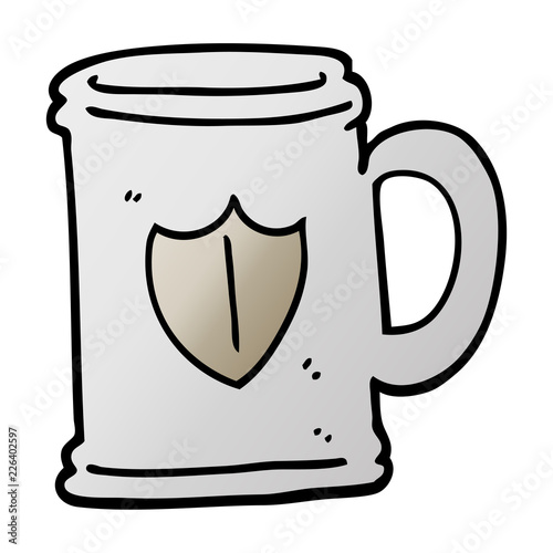 vector gradient illustration cartoon tankard