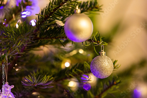 Weihnachten, Baum, Dekoration, Ball, Lichter