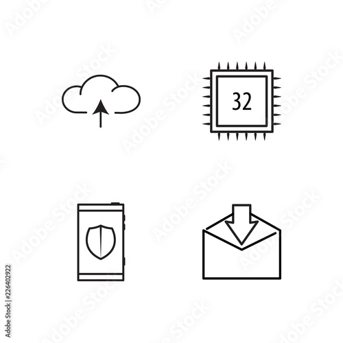 web simple outlined icons set