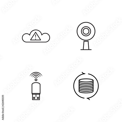 web simple outlined icons set
