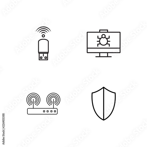 web simple outlined icons set