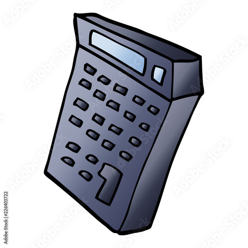vector gradient illustration cartoon calculator