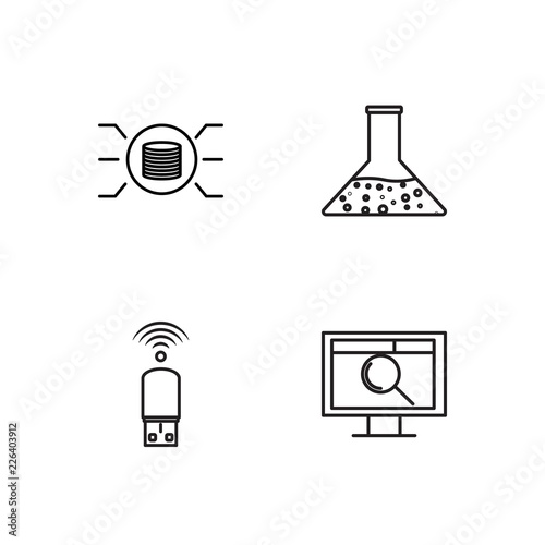 web simple outlined icons set