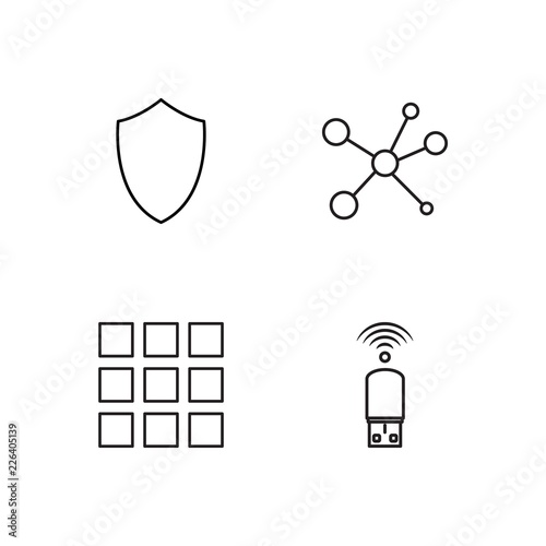 web simple outlined icons set