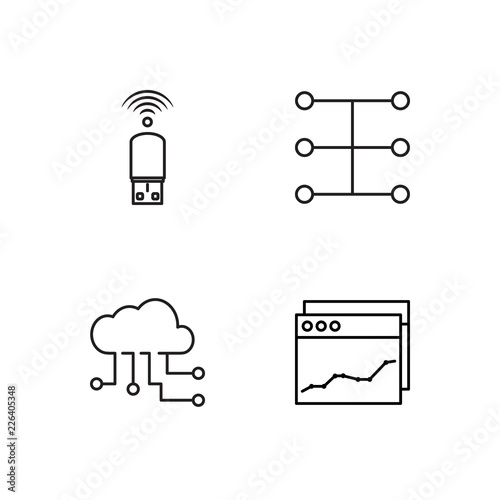 web simple outlined icons set