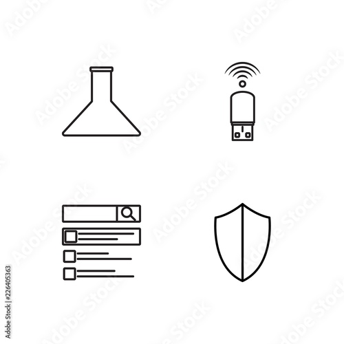 web simple outlined icons set