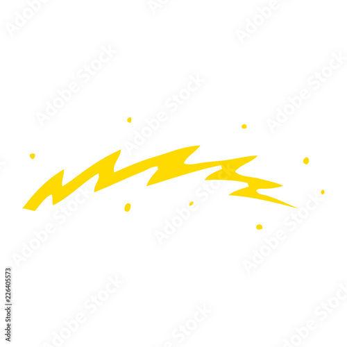flat color illustration cartoon lightning bolt Stock Vector | Adobe Stock