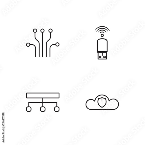 web simple outlined icons set