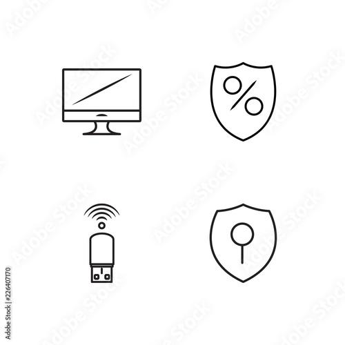 web simple outlined icons set