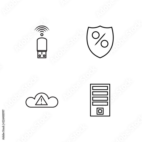 web simple outlined icons set