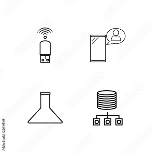 web simple outlined icons set
