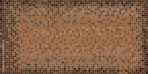 Brown abstract mosaic background - Illustration, 
Squares Of Light And Dark brown color, 
Brown shapes of mosaic style