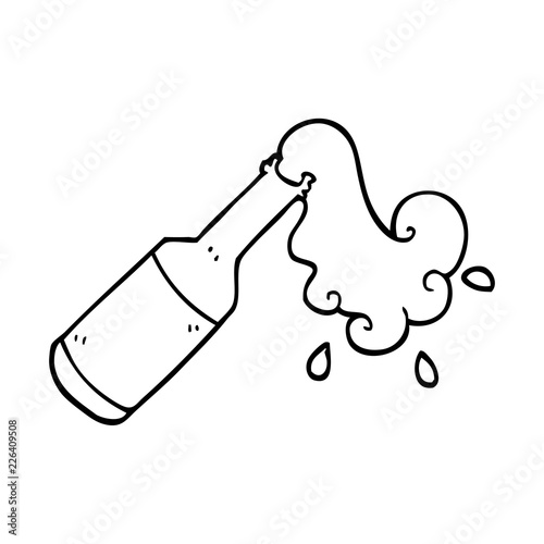black and white cartoon foaming bottle
