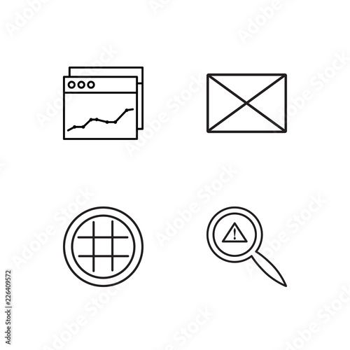 web simple outlined icons set