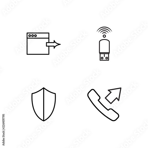 web simple outlined icons set