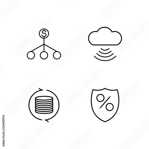 web simple outlined icons set