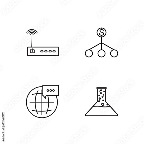 web simple outlined icons set