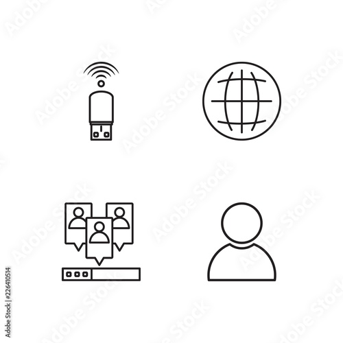 web simple outlined icons set