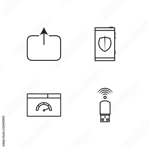 web simple outlined icons set
