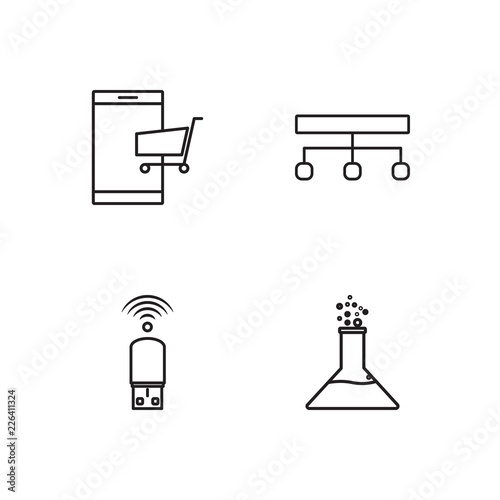 web simple outlined icons set