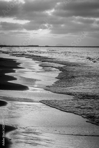 Saaidia sunset Beach and waves with sunset