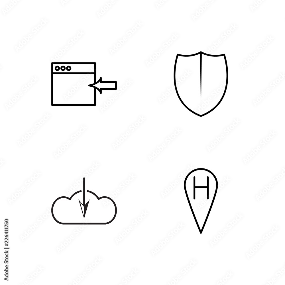 web simple outlined icons set web simple outlined icons set