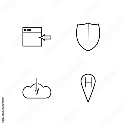 web simple outlined icons set