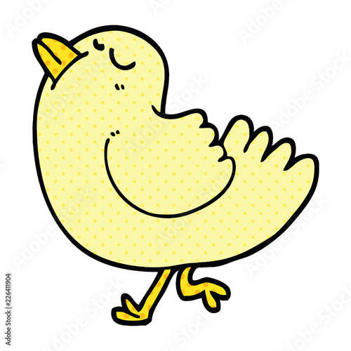 comic book style cartoon arrogant bird