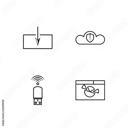 web simple outlined icons set