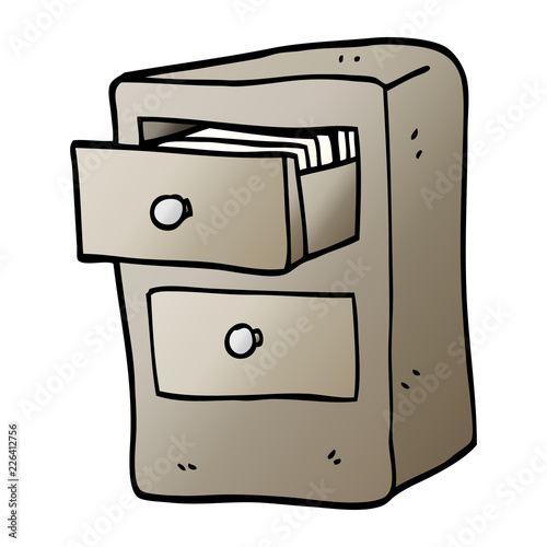 vector gradient illustration cartoon drawers of files