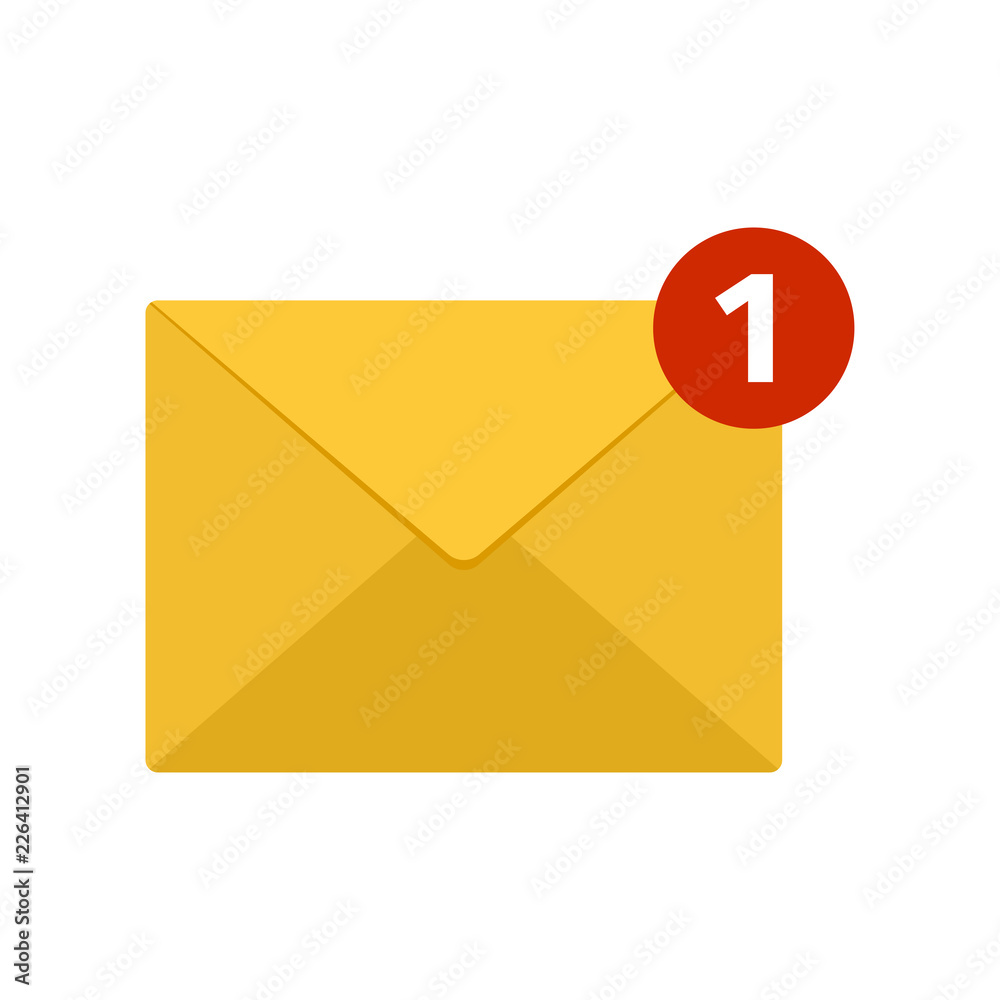 Mail icon. Incoming new email message. Vector illustration Mail icon. Incoming new email message. Vector illustration