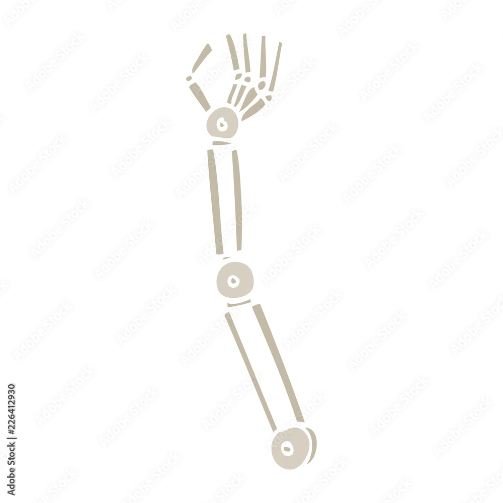 flat color illustration cartoon robotic arm flat color illustration cartoon robotic arm