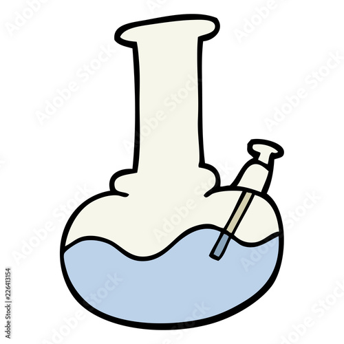 hand drawn doodle style cartoon water pipe