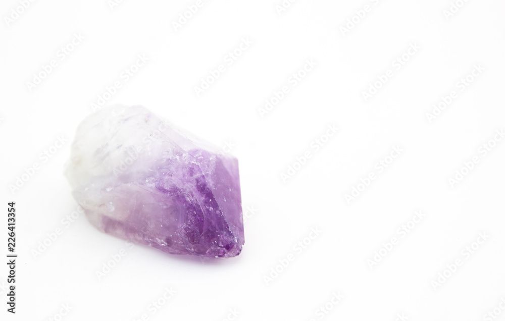 Amethyst isolated on white, high key Amethyst isolated on white, high key