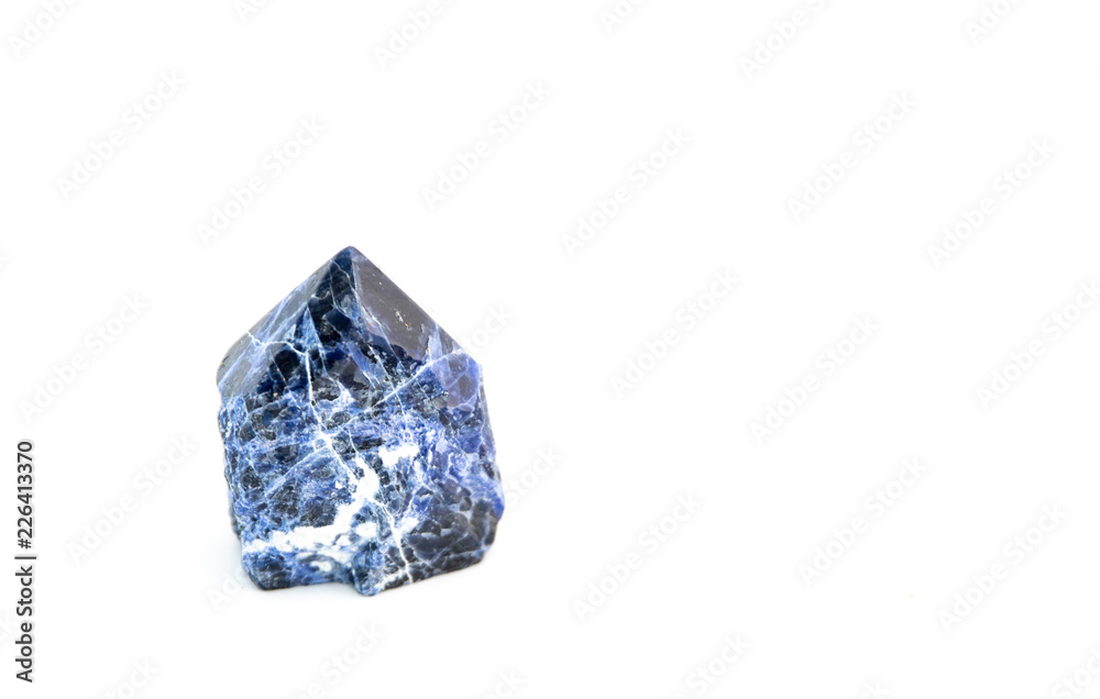Sodalite chrysal isolated on white background Sodalite chrysal isolated on white background