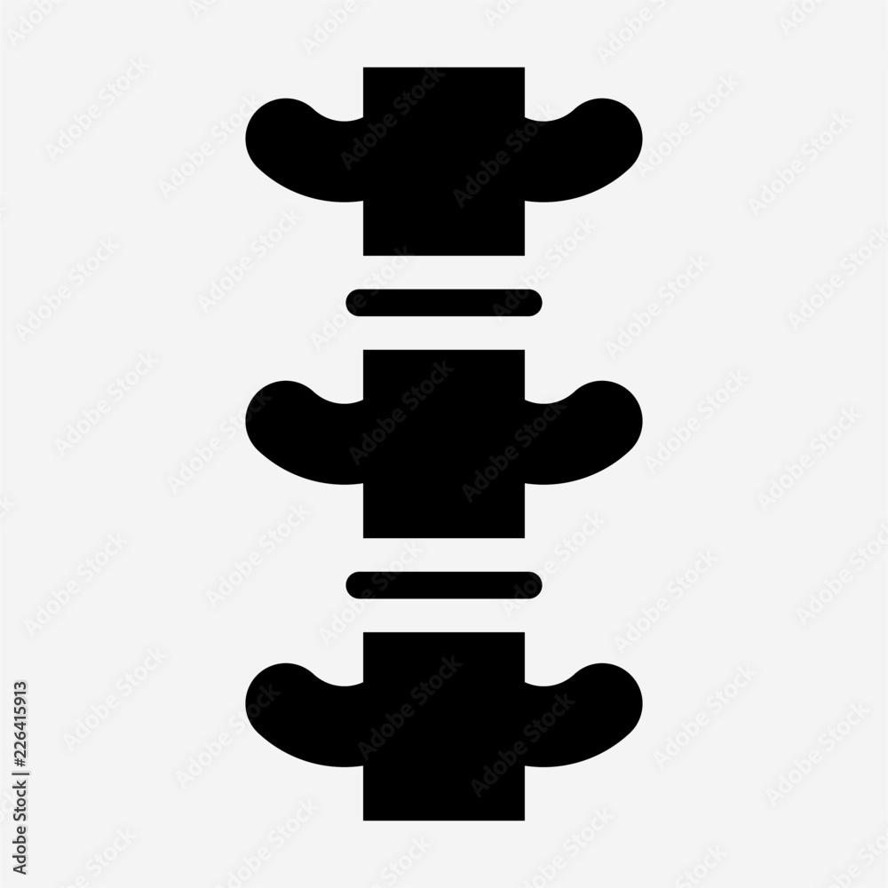 Glyph vertebral column pixel perfect vector icon Glyph vertebral column pixel perfect vector icon