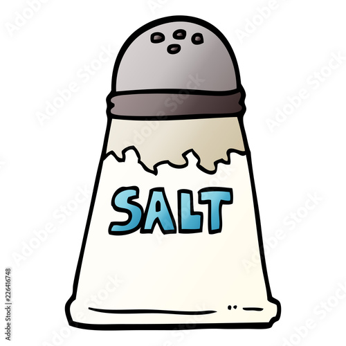 vector gradient illustration cartoon salt shaker
