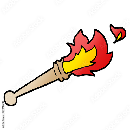 vector gradient illustration cartoon sports torch