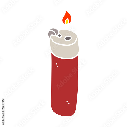 flat color illustration cartoon disposable lighter