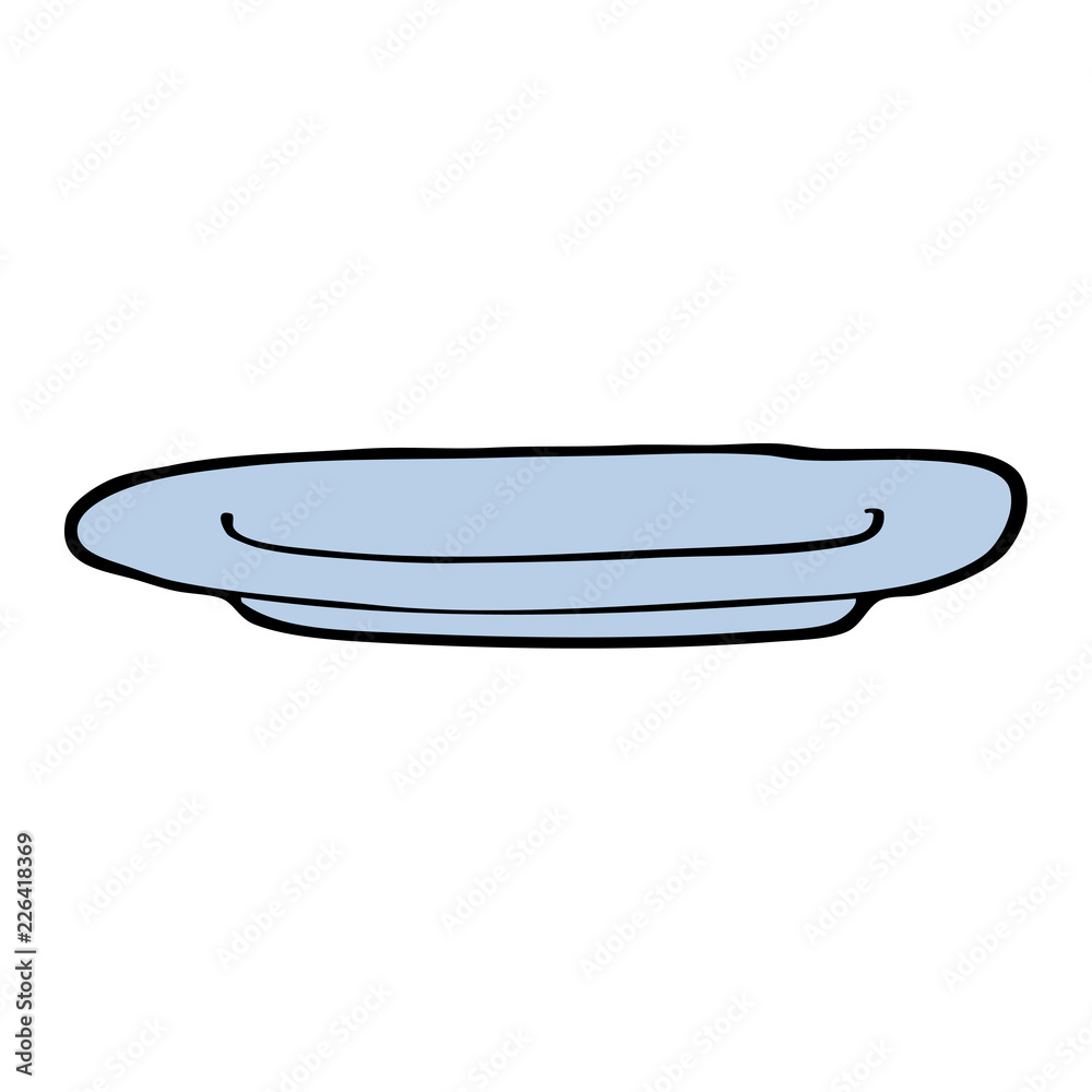 hand drawn doodle style cartoon empty plate hand drawn doodle style cartoon empty plate