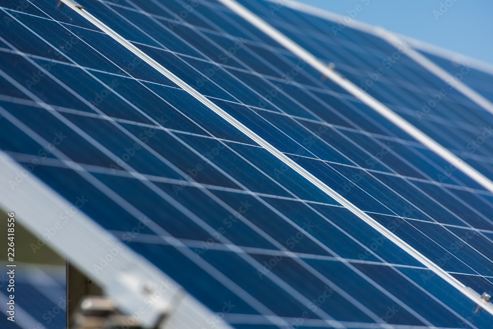 Obraz premium solar panels plant