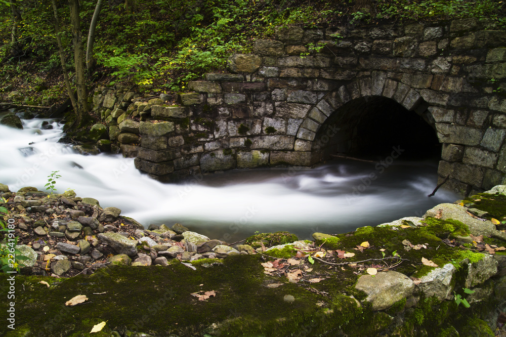 Stream Flowing Into Old Stone Tunnel Stream Flowing Into Old Stone Tunnel